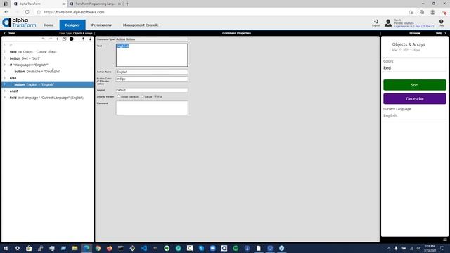 TransForm Programming Language (TPL) part 4: Objects and Arrays - 2021.03.23 смотреть онлайн