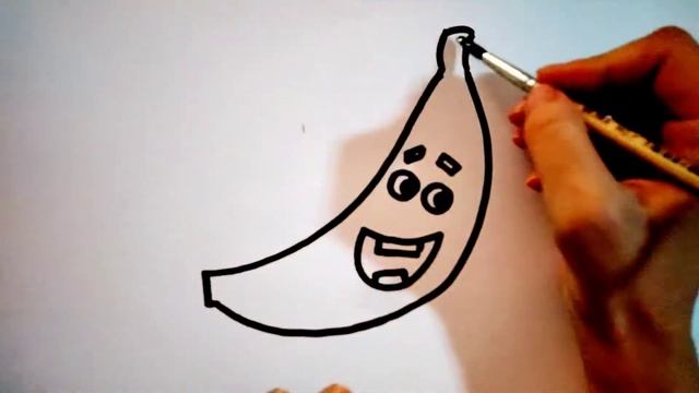 Нарисовать банан.Drawing a picture of a banana. Бананның суретін салу. Bananning rasmini chizish. смотреть онлайн