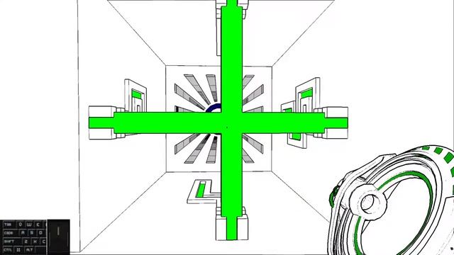 Antichamber Strats - Big green cross (yellow gun puzzle) смотреть онлайн