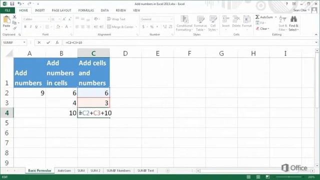 Video Add numbers in Excel 2013 смотреть онлайн