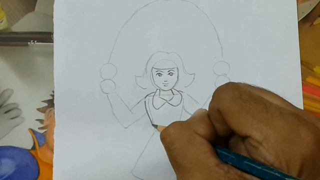 How To Draw Young Girl Skipping | Step By Step In Easy Way For Beginners | By N. S. Limaye's Art смотреть онлайн
