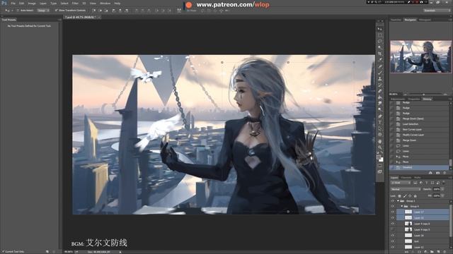 Photoshop painting process - Hometown 【Dungeon & Fighter fanart】 смотреть онлайн