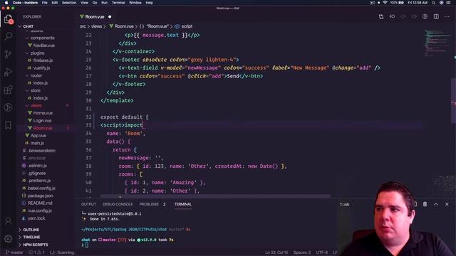 Realtime Chat with Vue.js and Firebase pt2 смотреть онлайн