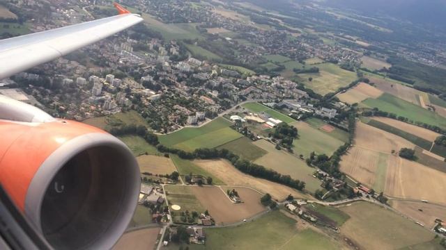 EasyJet A320 sunny take off from Geneva Airport (HB-JYE to Paris Orly) смотреть онлайн