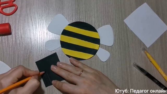 Пчела из бумажной тарелки. Поделки своими руками смотреть онлайн