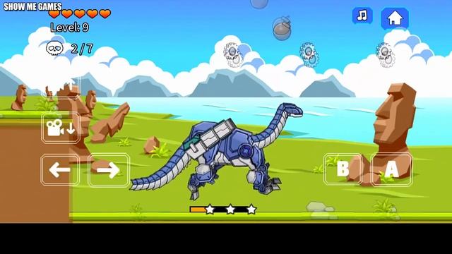 Dino Robot Apatosaurus + Dino Brontosaurus Fossils - Full Game Play смотреть онлайн