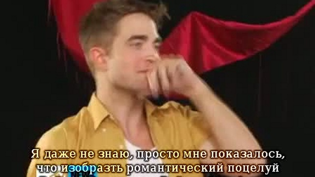 Robert Pattinson для MTV Rough Cut Часть 3 (11) о поцелуе на