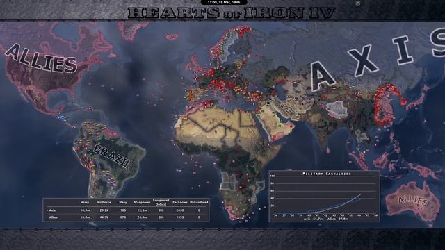 [HoI4] Washington-London-Tokyo VS Berlin-Moscow Axis [WW2 Timelapse] смотреть онлайн