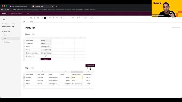 Using Rows forms to log data смотреть онлайн