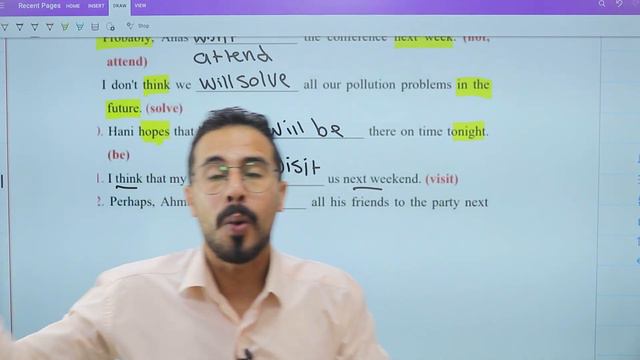 شرح اول ثانوي المستقبل البسيط The future simple смотреть онлайн