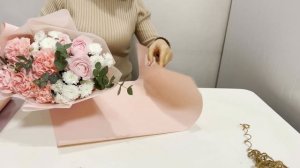 УПАКОВКА БУКЕТА ПО КРУГУ. КОРЕЙСКАЯ УПАКОВКА