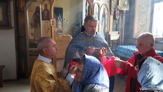 ПРЕСТОЛЬНЫЙ ПРАЗДНИК. Причащение. 14.10.23г. Храм Покрова Пресв. Богородицы. Г. Уссурийск.Прим.край смотреть онлайн