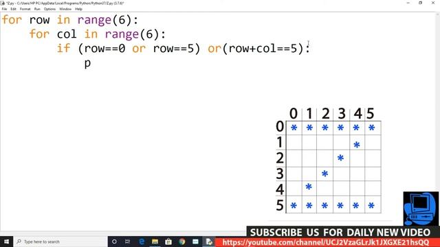 Python Pattern Programs | Printing Stars '*' in Z Shape смотреть онлайн