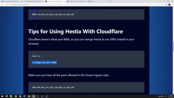 HestiaCP with Cloudflare - Web and Email setup on Oracle Cloud