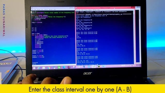 Python program to solve statistics maths concept frequency in find mean median & mod смотреть онлайн