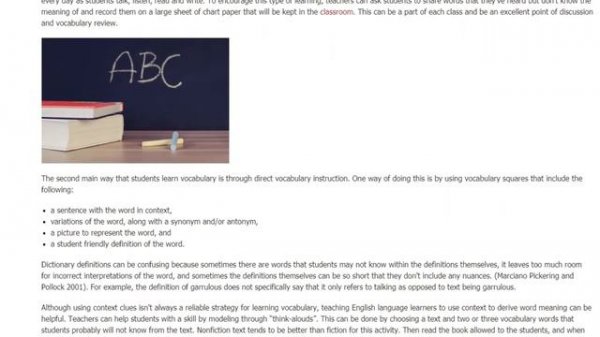 Two Main Ways of Teaching Vocabulary to English Language Learners | ITTT TEFL BLOG