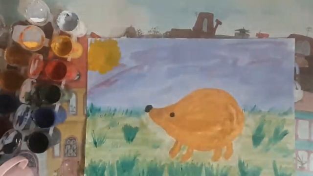 Рисование "Ежик" для старшей группы детского сада смотреть онлайн