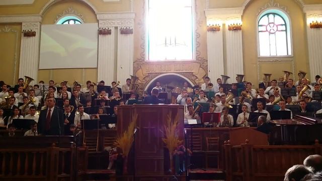 ПРИВЕТСТВИЕ. СВОДНЫЙ ДУХОВОЙ ОРКЕСТР. Праздник труб 9 Ноября 2014. Кишинёв, Молдова смотреть онлайн