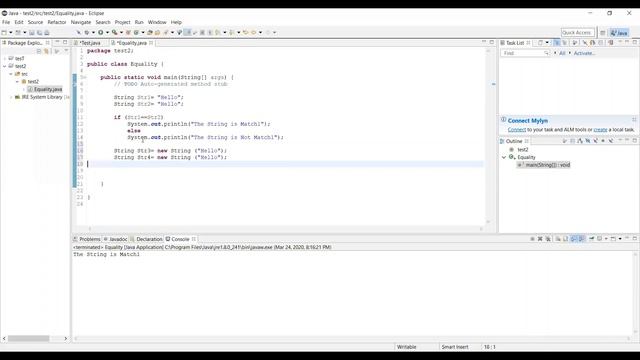 The Difference between == and Equals Java Programming смотреть онлайн