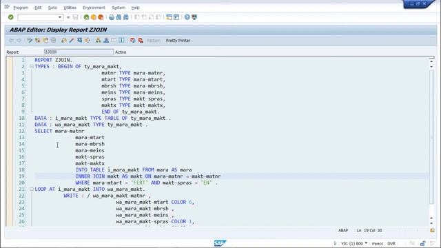 SAP ABAP - SELECT with JOINS смотреть онлайн