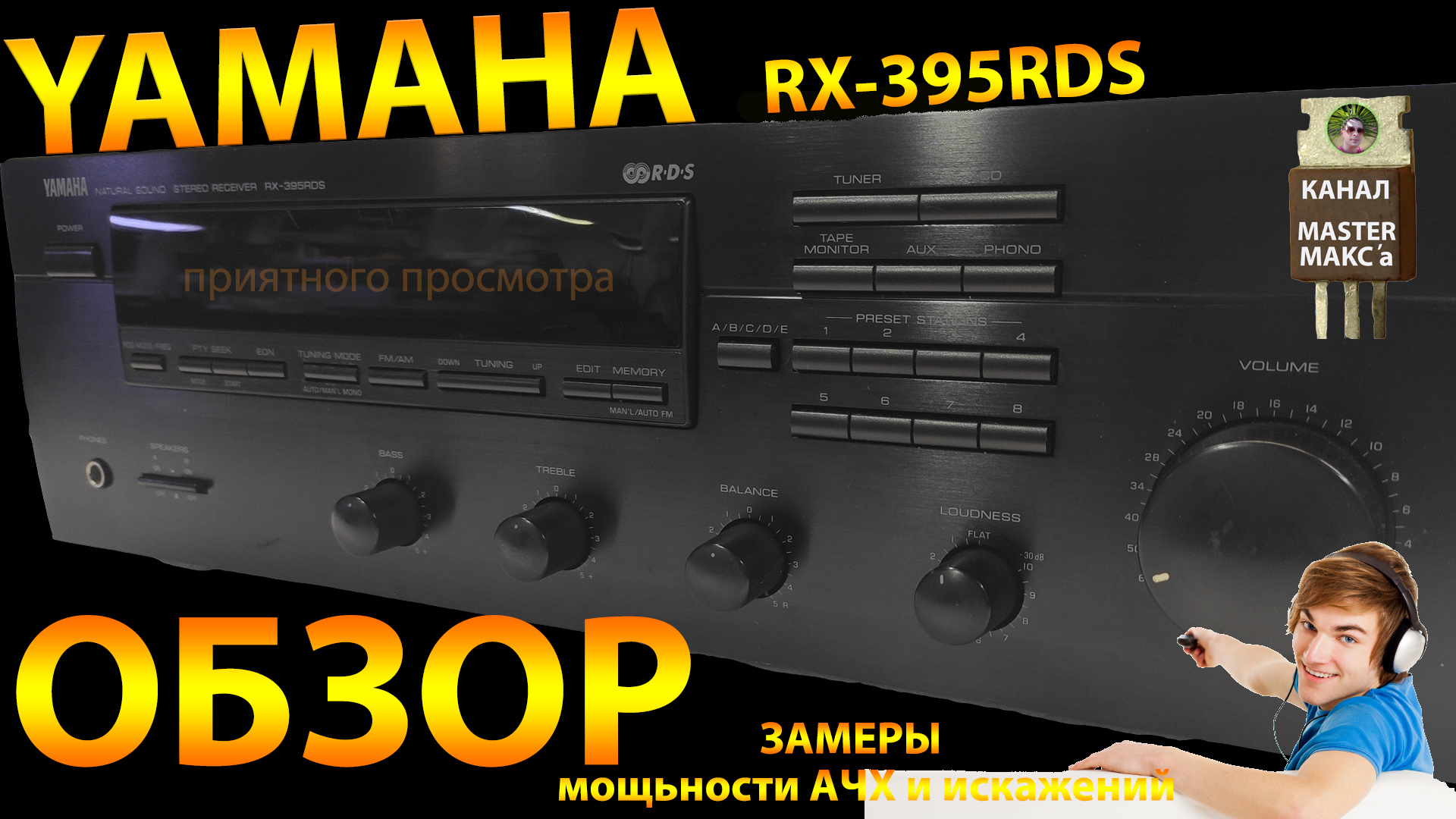 Обор и замеры Yamaha RX-395RDS смотреть онлайн