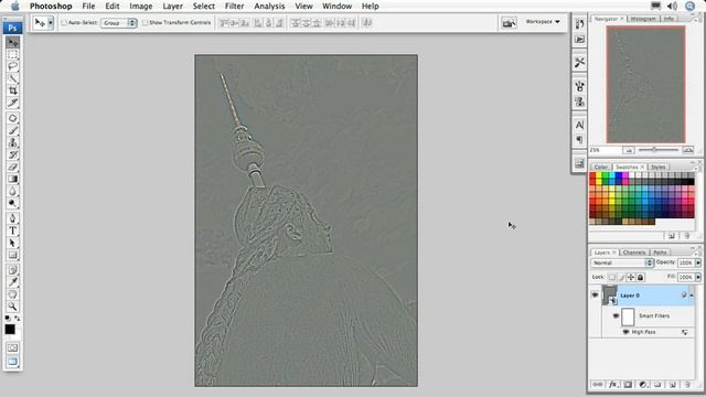 Adobe PhotoshopCS3 Chapter7 Lesson5. High Pass. смотреть онлайн