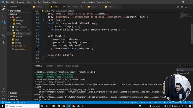 Adding Data Validation Using express-validator | Complete React Course in Hindi #46 смотреть онлайн