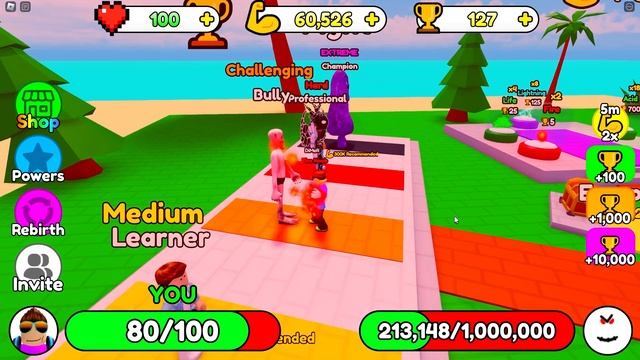 СТАЛ САМЫМ СИЛЬНЫМ В ШКОЛЕ! KNOCKOUT SIMULATOR В РОБЛОКС! ROBLOX смотреть онлайн