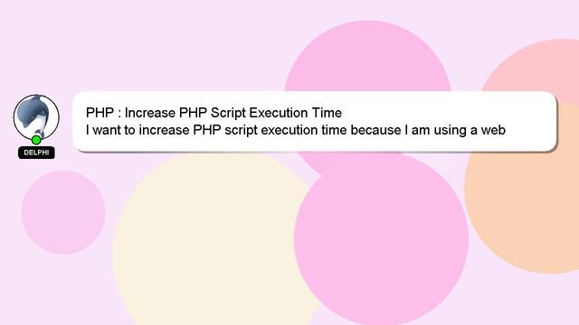 PHP : Increase PHP Script Execution Time смотреть онлайн