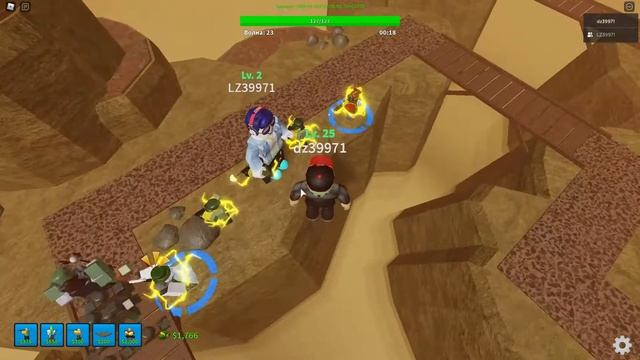 Защита базы от гиганских лавовых зомби в роблокс! смотреть онлайн