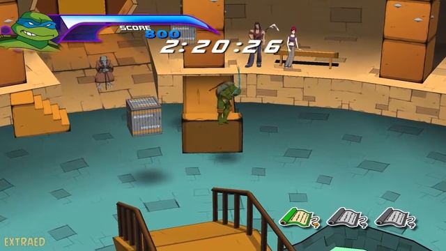 TMNT 2003 ? Game Walkthrough Leonardo Story - The Secrets (DOJO STAGE) HARD MODE смотреть онлайн