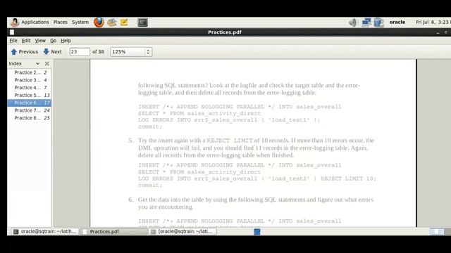 Practice 6-4: DML Error Logging смотреть онлайн