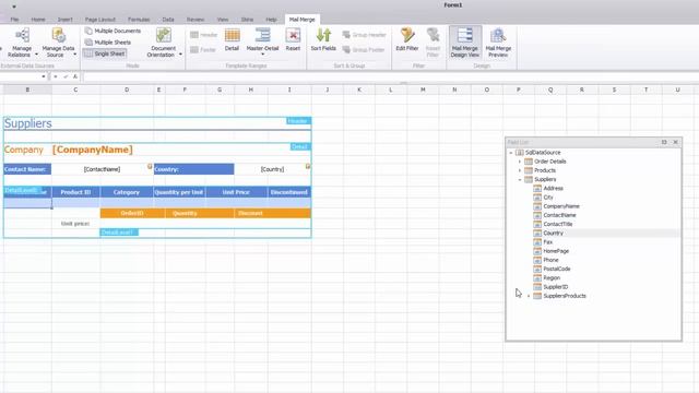 DevExpress WinForms Spreadsheet: Mail Merge Data Source Wizard смотреть онлайн