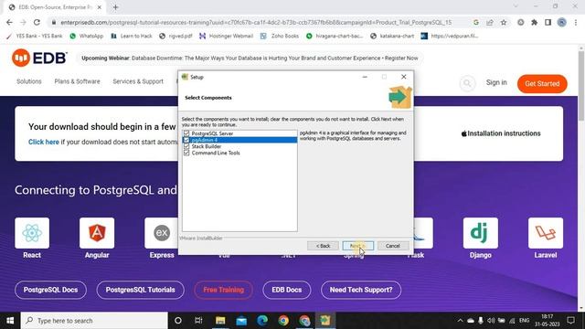 How to install PostgreSQL and pgadmin4 on windows 10 in Hindi 2023. The Easiest way of doing it смотреть онлайн