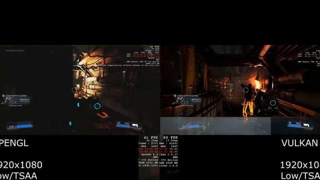 R7 370 - DOOM 2016 OPENGL Vs VULKAN - 1080p/Low/TSAA (Windows 10) смотреть онлайн