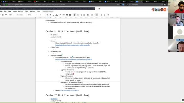 Kubernetes SIG Auth 20181031 смотреть онлайн