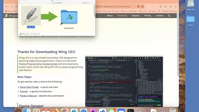 Installing Wing 101 on a Mac смотреть онлайн