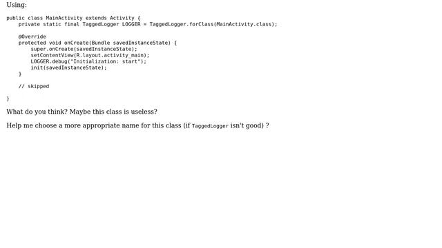 TaggedLogger - Log wrapper смотреть онлайн