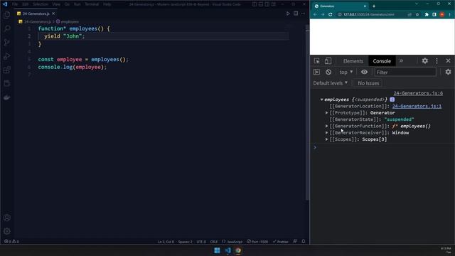 24- Generators (Modern JavaScript - ES6 & Beyond) смотреть онлайн