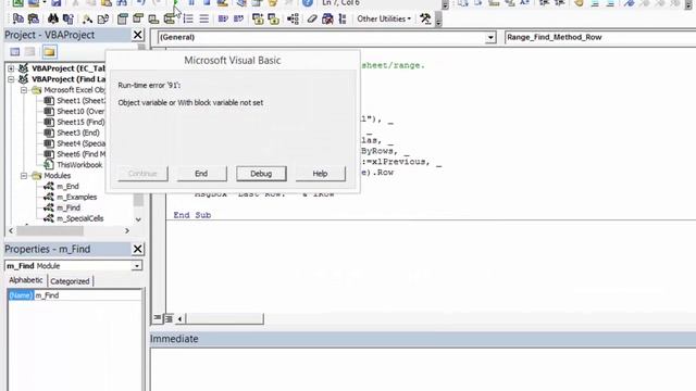 Find the Last Row, Column, or Cell in Excel VBA with the Range.Find Method (Part 2 of 3) смотреть онлайн