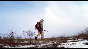 Охота на зайца. Всё-таки повезло. Тропление зайца. Иж-43