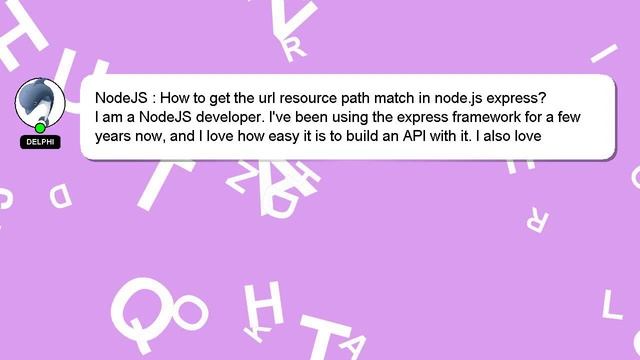 NodeJS : How to get the url resource path match in node.js express? смотреть онлайн