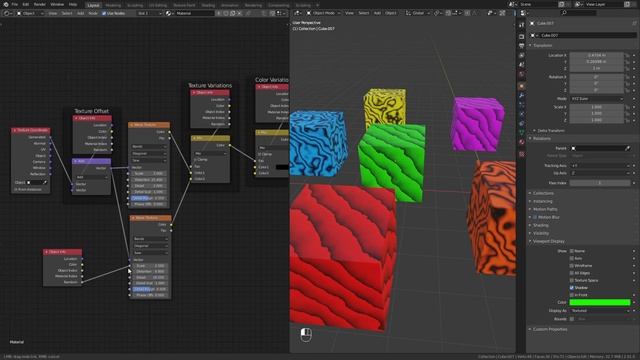 How to add Variations to a Material that is used by multiple Objects in Blender! | Object Info Node смотреть онлайн