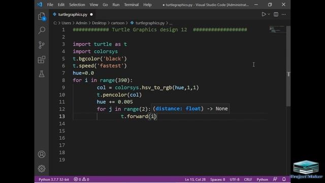 python turtle graphics tutorial || #design12 || Python graphics смотреть онлайн