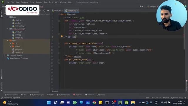 Part 54 | Different Type of Methods in Python | Python Malayalam Tutorial Series смотреть онлайн