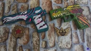 Сделал P 350 из Standoff 2. В скине "Forest Spirit". Из картона.