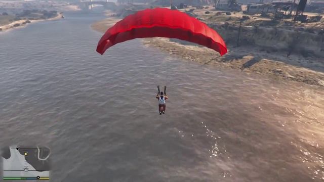 GTA 5 (Grand Theft Auto V) - Полет на парашюте с квадроциклом смотреть онлайн