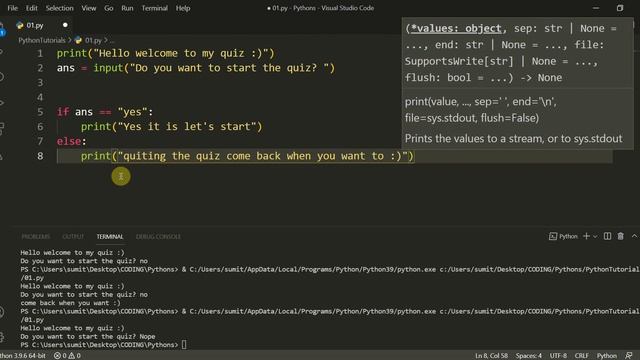 Quiz Game | Python смотреть онлайн