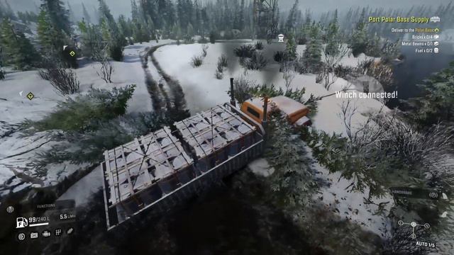 Extreme OffRoad Driving Snowrunner Game Crossing Dangerous River | Logitech G923 - PS5 смотреть онлайн