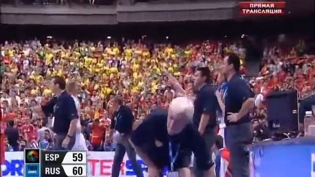 Россия 60:59 Испания / Финал Евробаскета 2007 / Баскетбол смотреть онлайн